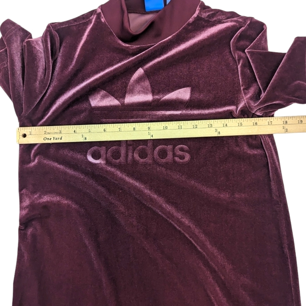 Adidas Originals Velvet Vibes Short Dress NEW Womens XS Purple Active Stretch - Picture 11 of 12